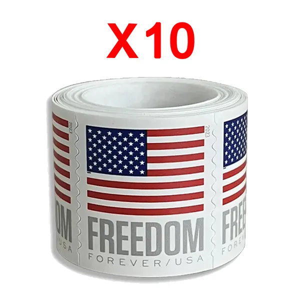 2023 U.S. Flag Stamps, 10 Rolls (1000 Pcs)