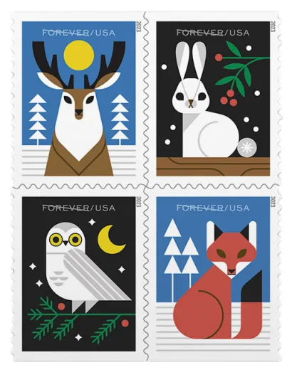 🔥( US FREE SHIPPING ) New Arrival - Winter Woodland Animals 2013 - 100 PCS