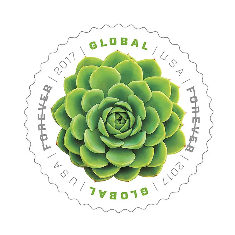 2017 Global Green Succulents Forever Stamps