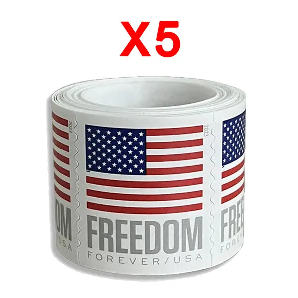 2023 U.S. Flag Stamps, 5 Rolls (500 Pcs)