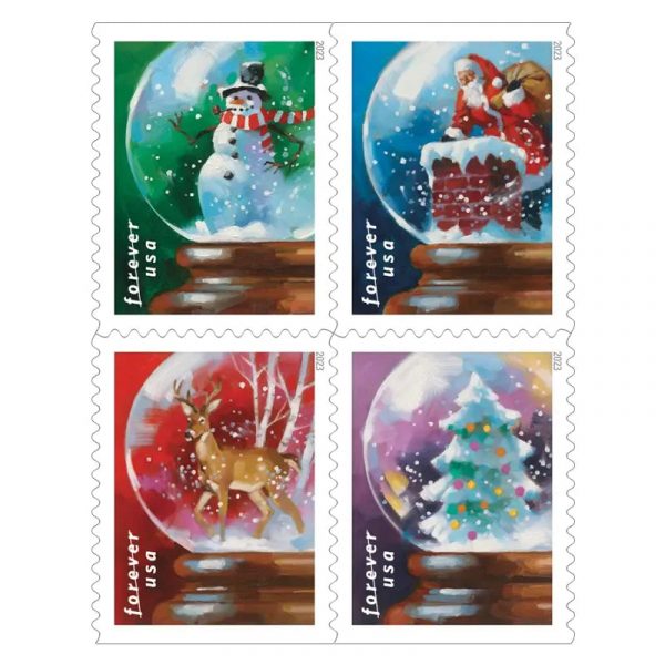 Snow Globes Forever Stamps 2023