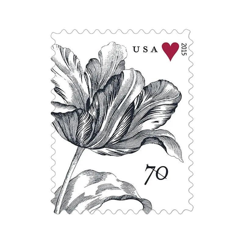 Vintage Tulip Forever Stamps 2015