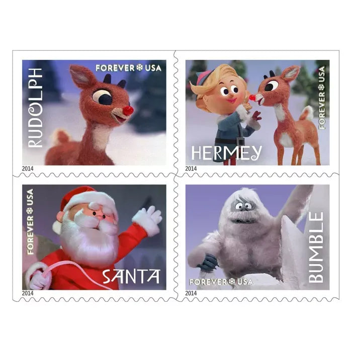 Rudolph the Red-Nosed Reindeer Forever Stamps 2014