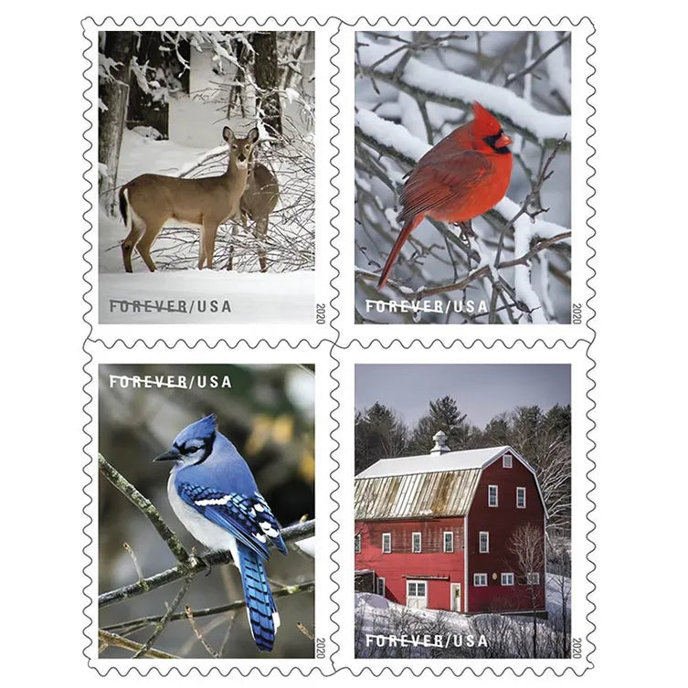 Winter Scenes Forever Stamps 2020