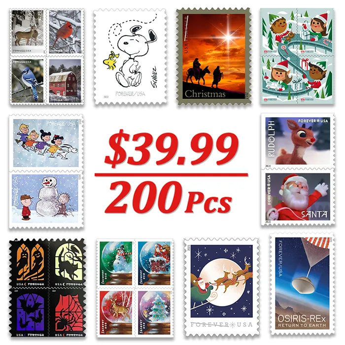 Various Forever Stamps 200pcs