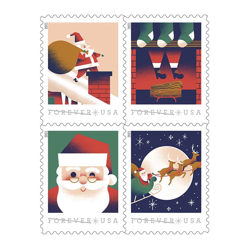 A Visit From St. Nick Forever Stamps 2021