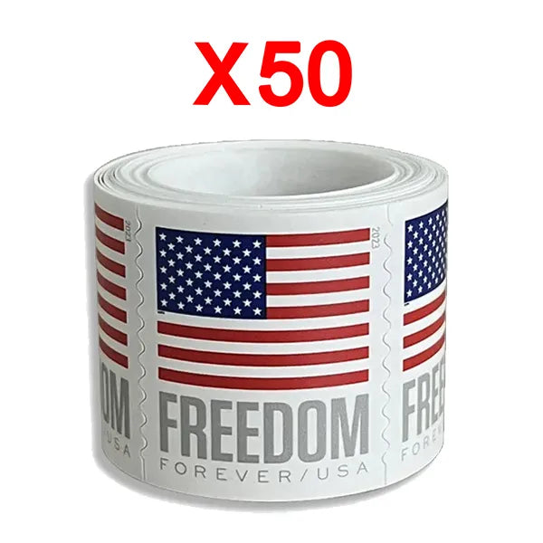 2023 U.S. Flag Stamps, 50 Rolls (5000 Pcs)